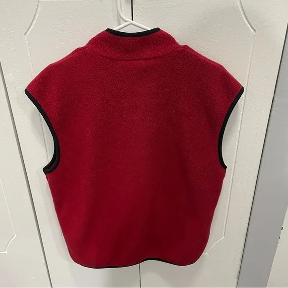 The North Face Red Fleece Zippered Vest - Picture 2 of 10